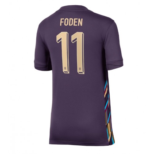 Fotballdrakt Dame England Phil Foden #11 Bortedrakt EM 2024 Kortermet